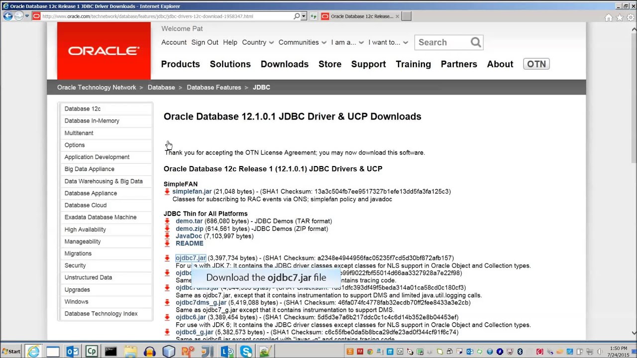 oracle odbc driver 11g download